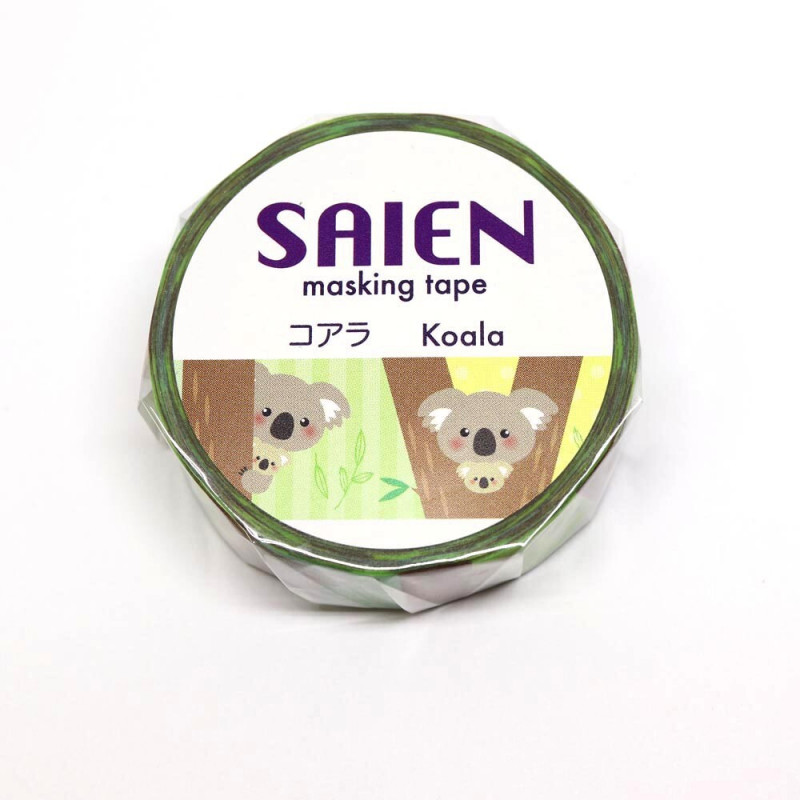 Rouleau de Washi Tape avec pour motifs des petits Koalas tout mignons. Rouleau de Washi Tape avec pour motifs des petits Koalas tout mignons.