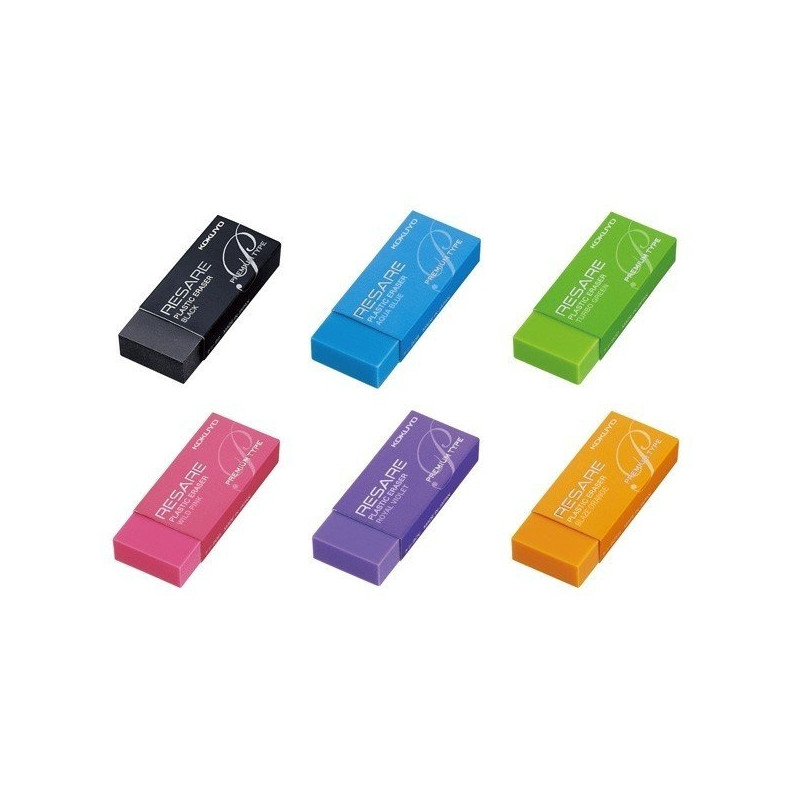 Gomme Resare du fabriquant Japonais Kokuyo avec des couleurs flashy