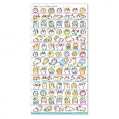 Planche de plus de 80 Stickers avec comme thème  les Chats de GoroGoro NyanSuke dans diverses situations. Vue 2.