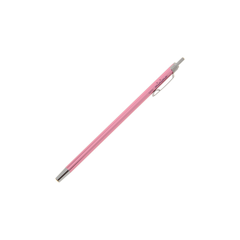 Ce Mini Stylo Bille Ohto Minimo fabriqué par Ohto avec une mine de 0.5mm est vraiment tout petit. Rose.