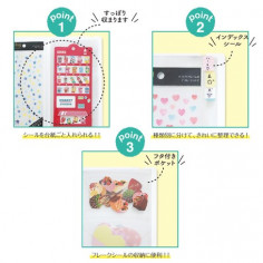 Classeur pour Stickers de la marque Japonaise Mindwave avec pour motifs des petits Pois Multicolores. Pochettes